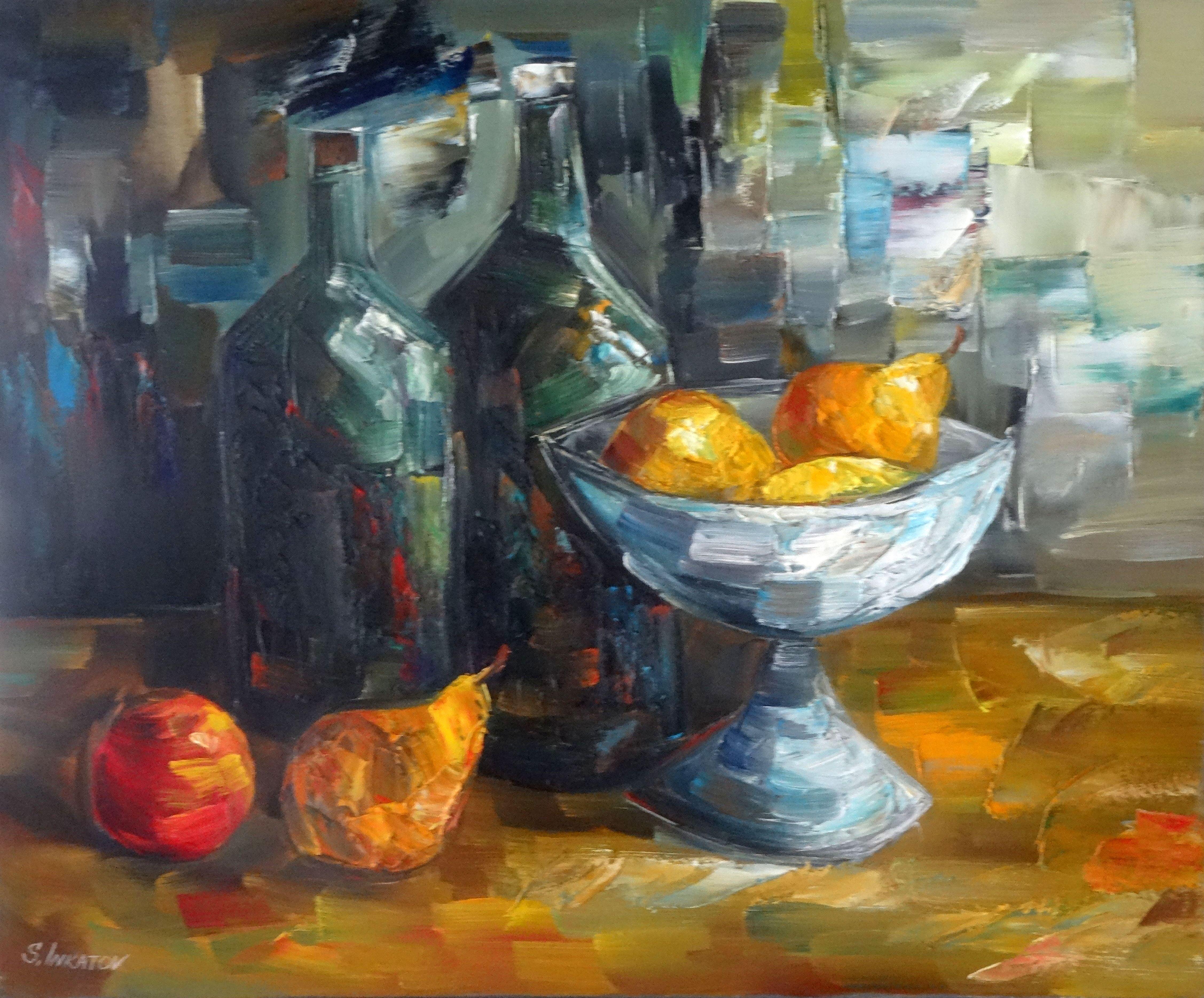 Sergey Inkatov Still-Life Painting – Stillleben. 2007, Öl auf Leinwand, 60x73 cm