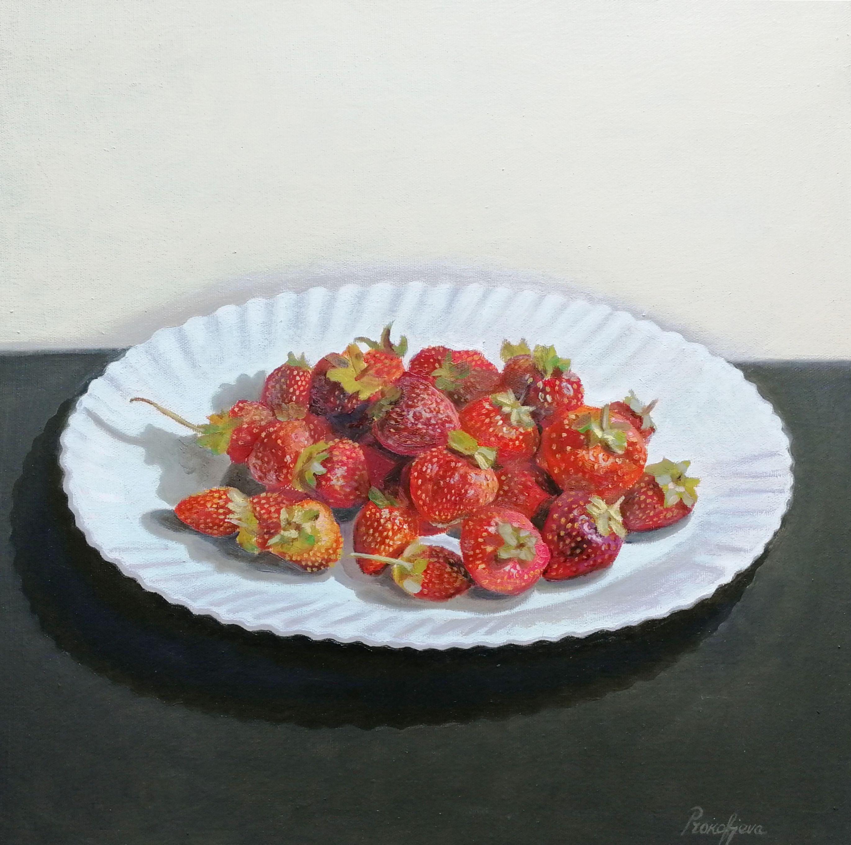 Strawberries. 2019, oil on canvas, 40x40 cm