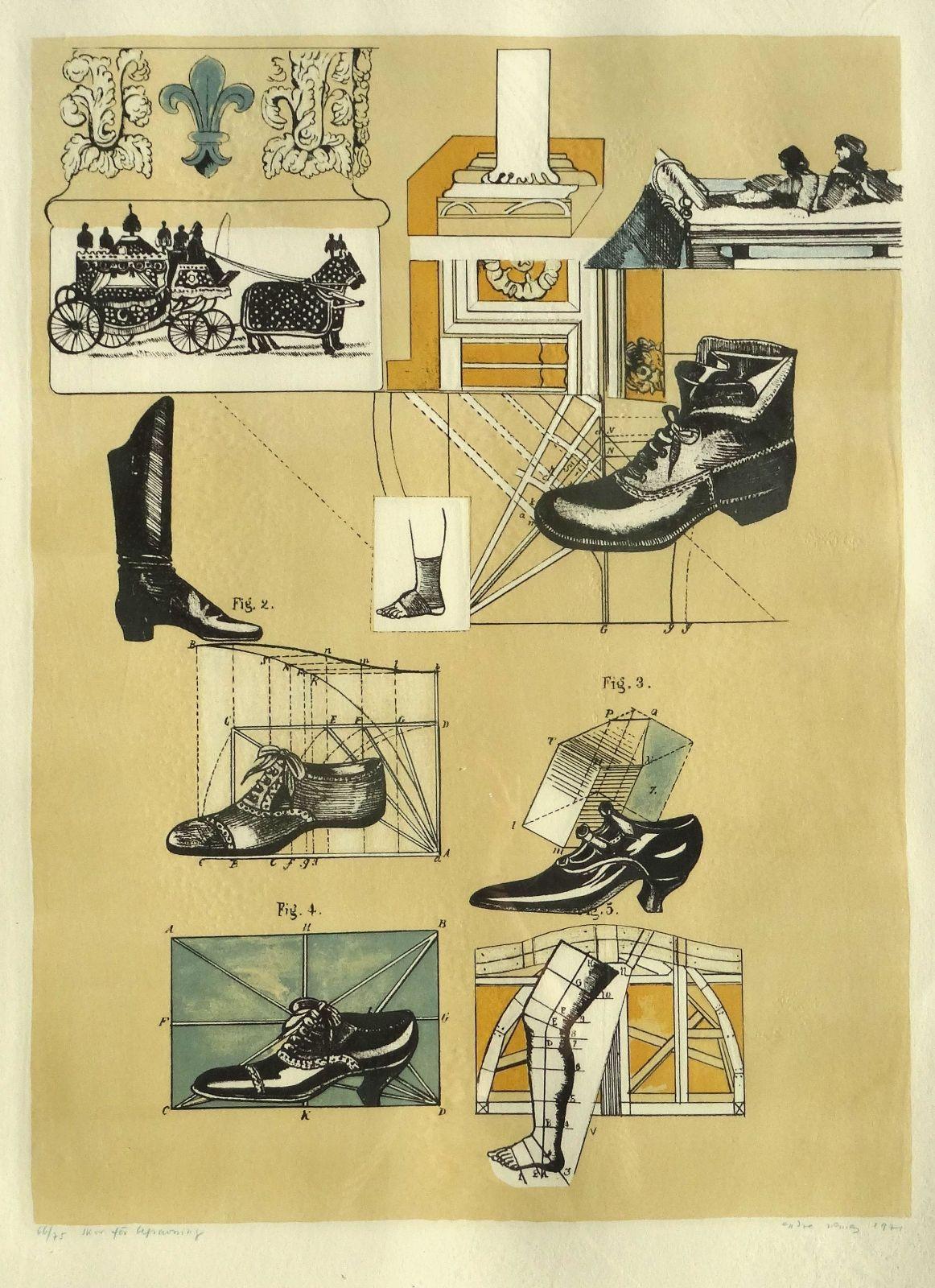 Composizione. 66/75., 1971, carta, litografia, 62x46 cm
