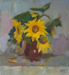 Vintage Sunflowers. 1994, oil on canvas, 54x50 cm