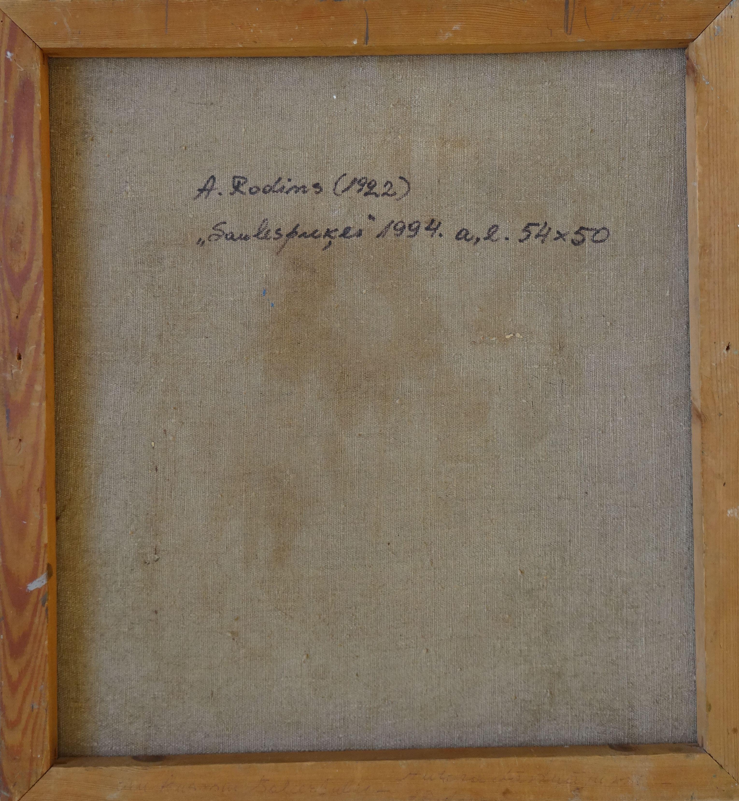 Tournesols. 1994, huile sur toile, 54x50 cm
Nature morte avec tournesols 

Aleksandr Rodin (1922-2001)
Peintre Né dans une famille d'agriculteurs. Épouse Rasma Lace - spécialiste des arts. A étudié à l'école d'art de Stalingrad, à l'école d'art de