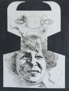 PEC n°75. 1975, papier, encre, 31 x 33,4 cm