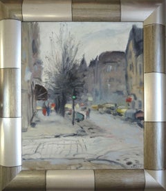Autumn in the city. 1996, canvas, cardboard, oil, 65x54 cm