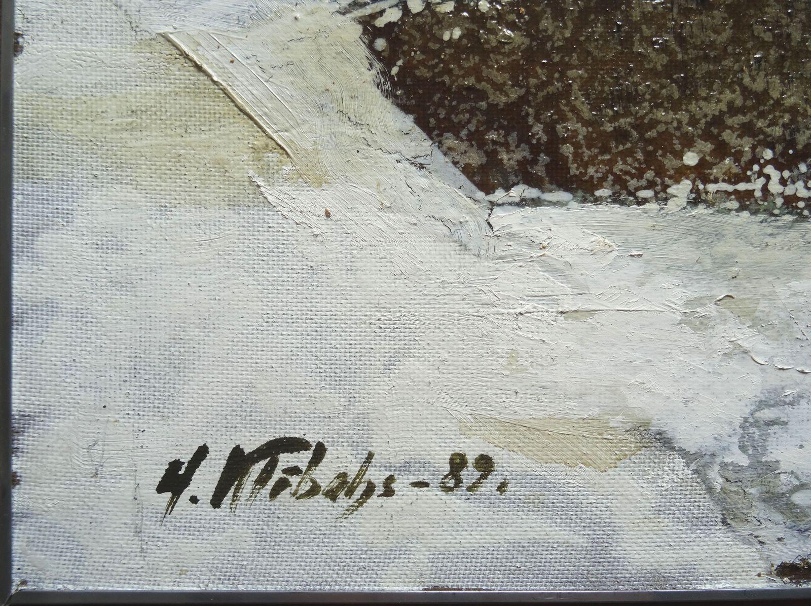 Spring. 1989. Cardboard, oil, 80x100 cm - Impressionist Painting by Henri Klebah