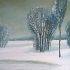 Winter day. 2000. Oil on cardboard, 80x80 cm