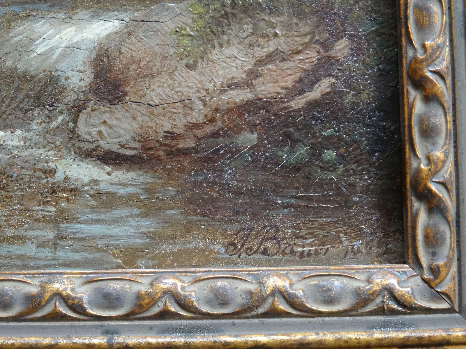 Der Weg am Meer. 1869. Öl auf Leinwand, 31x53 cm, Öl (Barock), Painting, von Julius Bayer