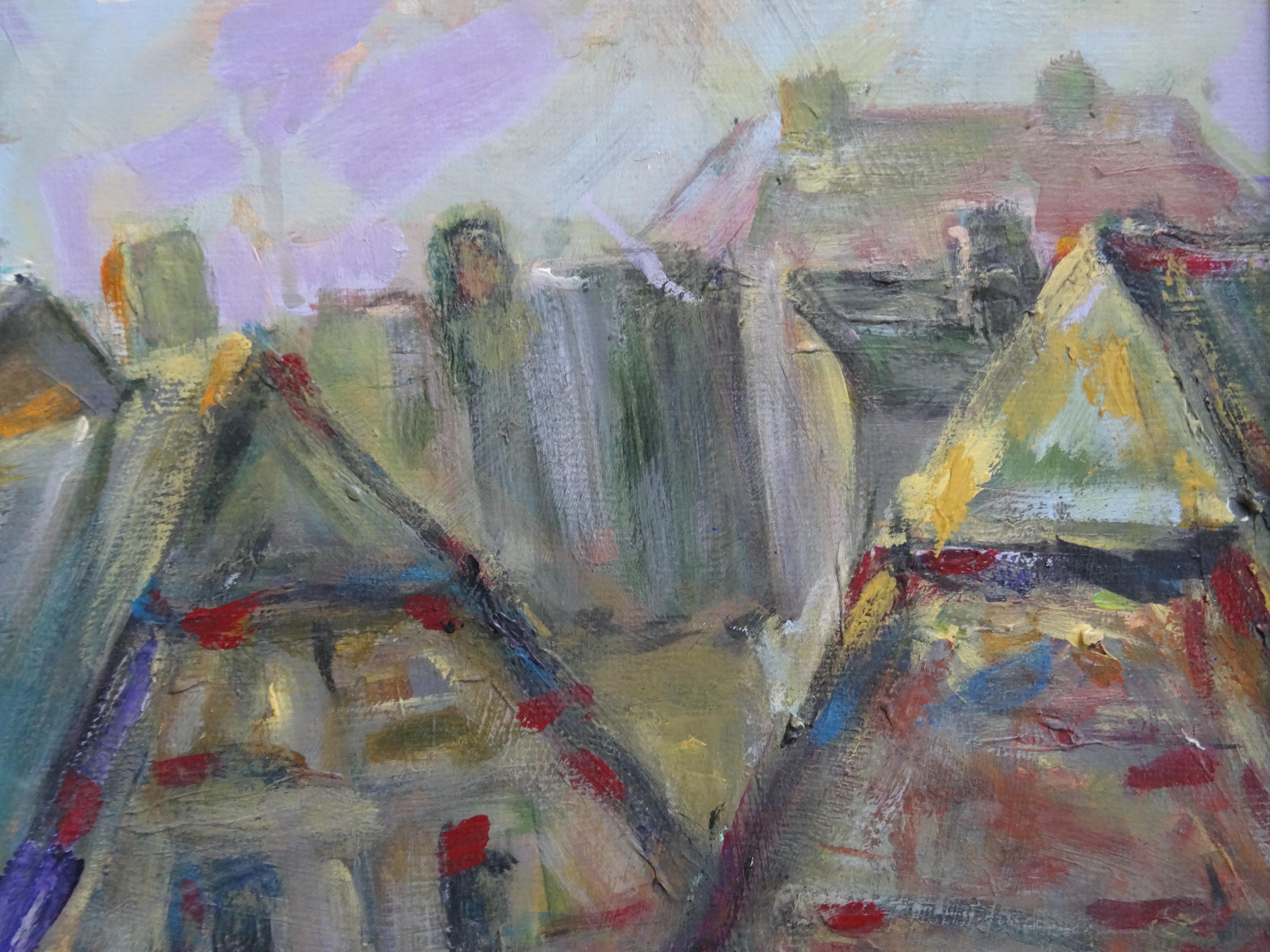 Old Town. Catherine 's square. 2011, acrylic on paper, 48x68 cm For Sale 2