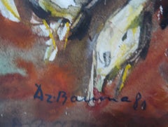 Collective farmer. 1980, watercolor on paper, 57, 5x58 cm