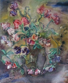 Flower peas. 1988, paper, watercolor, 62x52 cm