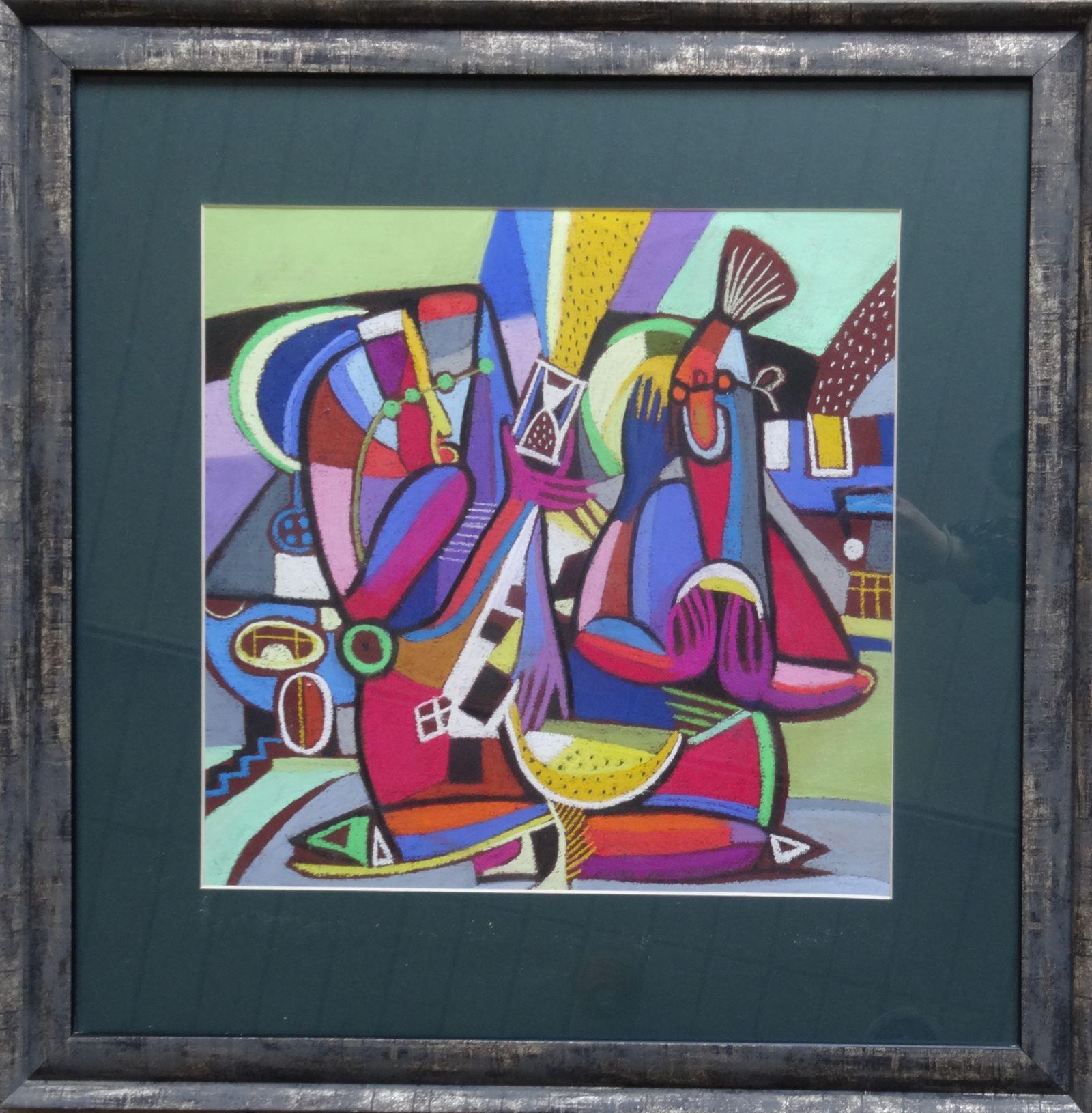 Clessidra. 2000. Carta, pastello, 36x37 cm - Painting di Natalia Bessonova 