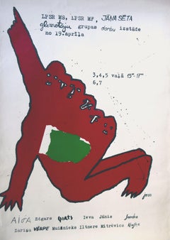 Poster "painters exhibition" 1988, 90x66 cm