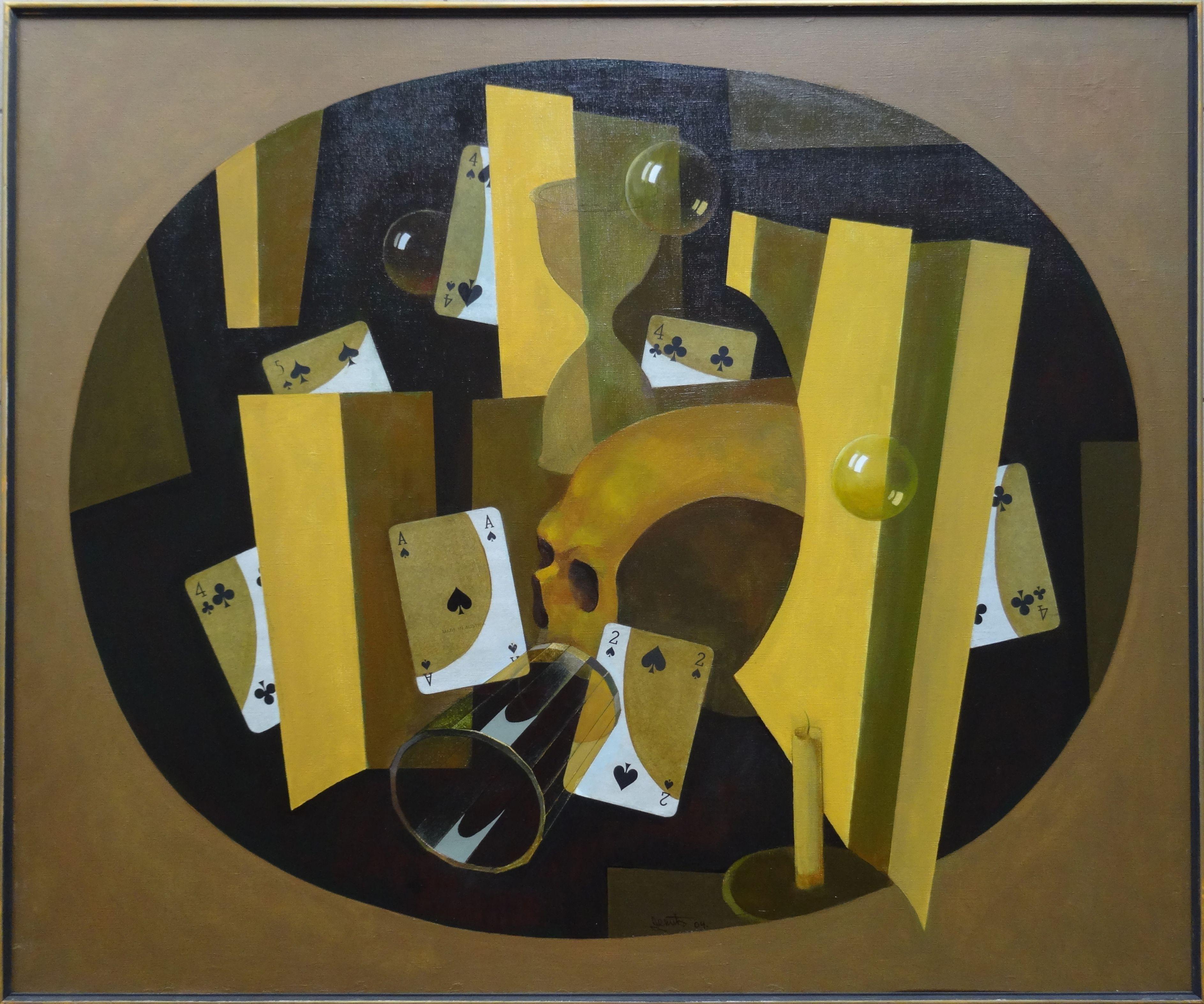 Vanita. 2004, Öl, Collage auf Leinwand, 100x120 cm

1958 absolvierte er die Rigaer Kunstschule von J. Rosenthal, 1964 die Kunstakademie des lettischen Staates, Abteilung Malerei, Leiter der Diplomarbeit 