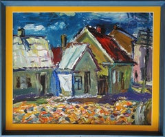 Old Town, 1980, Öl auf Karton, 37x47 cm