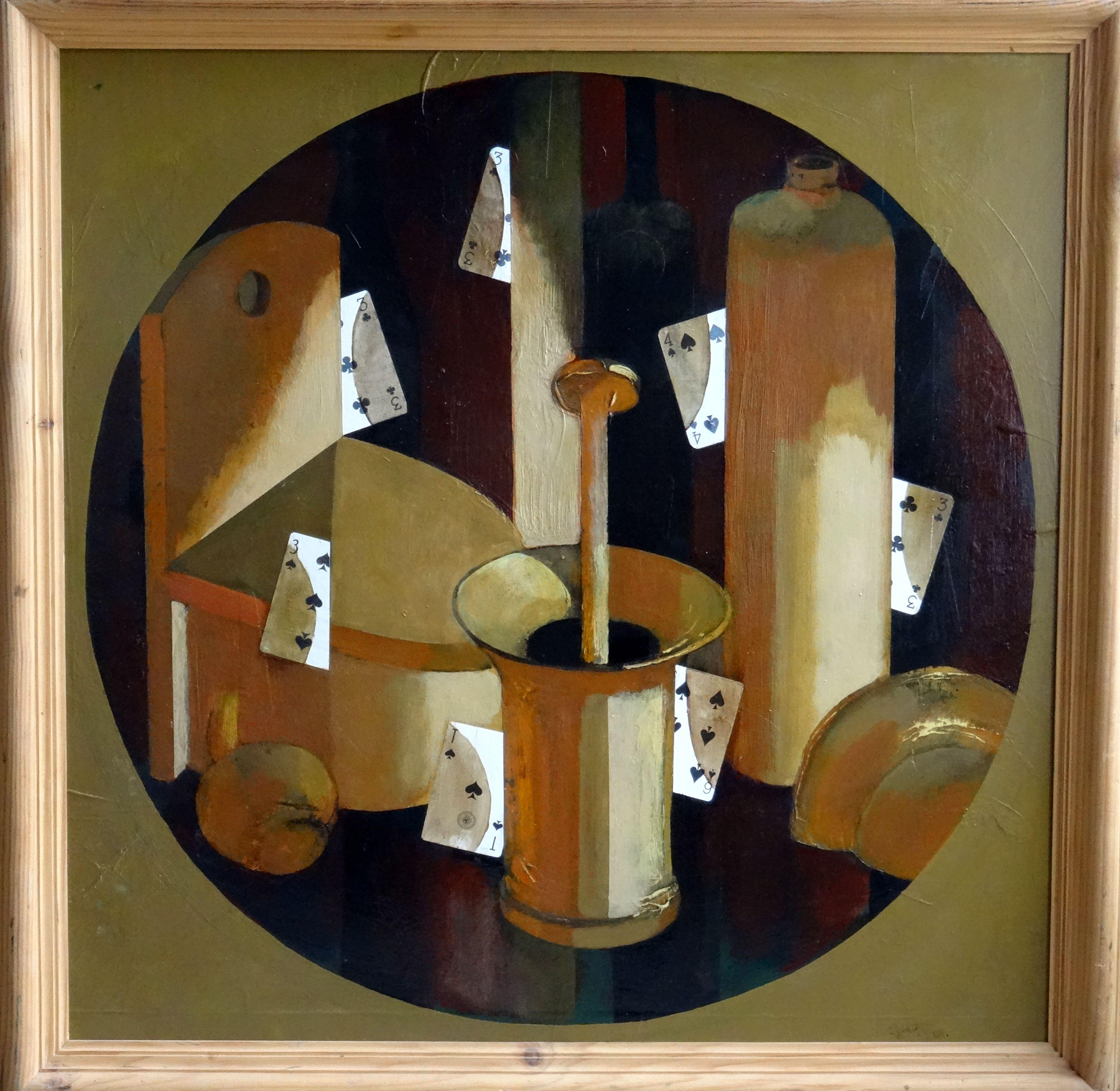 Still Life. 2004, oil on plywood, 70, 5 x 70, 5 cm - Painting by Janis Zemitis