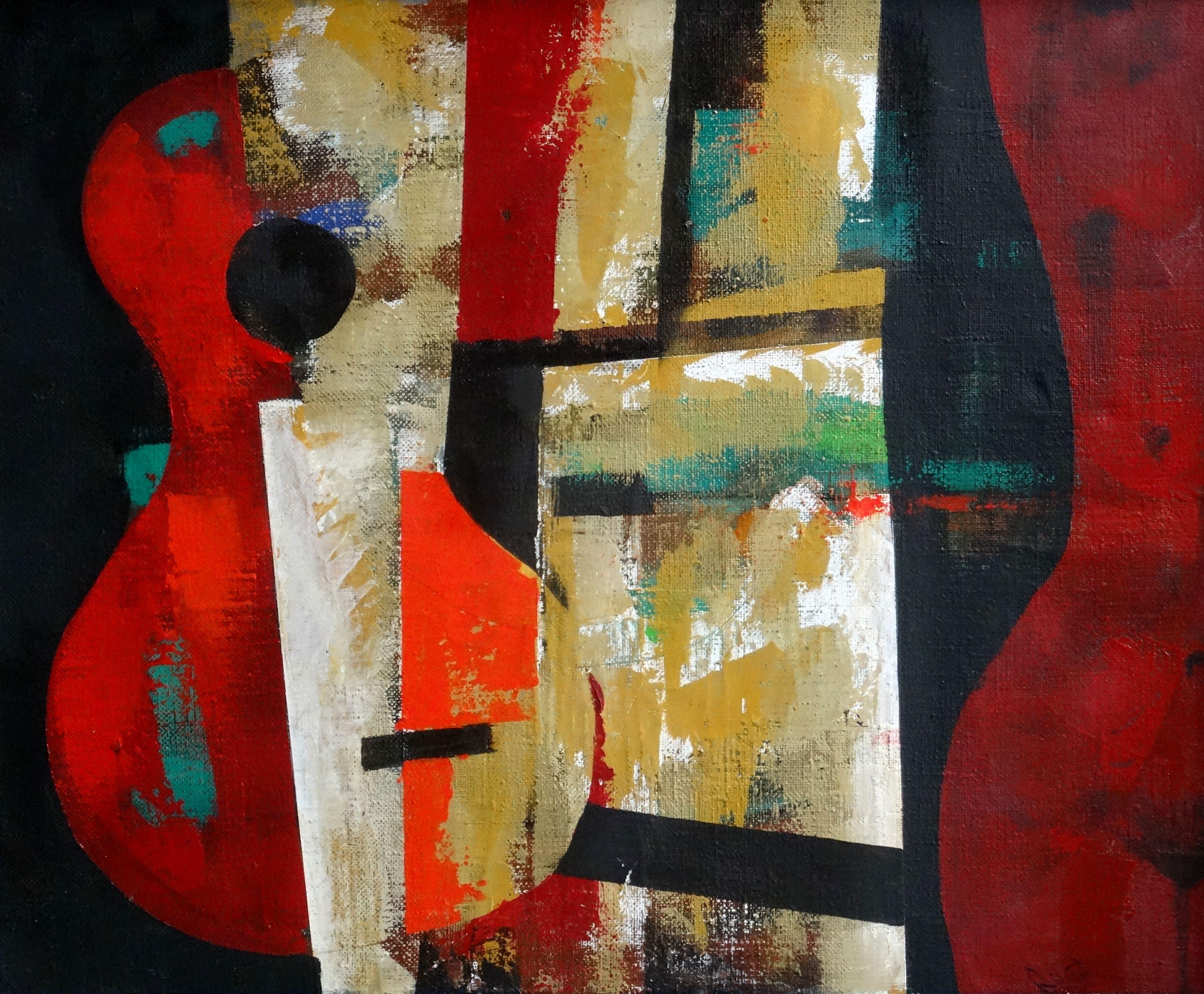 Janis Zemitis Abstract Painting - Silhouette. 1997, oil on canvas, 57x69 cm