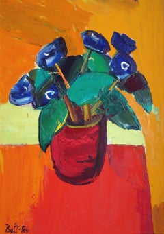Flores de primavera. 1984, óleo sobre cartón, 70x50 cm