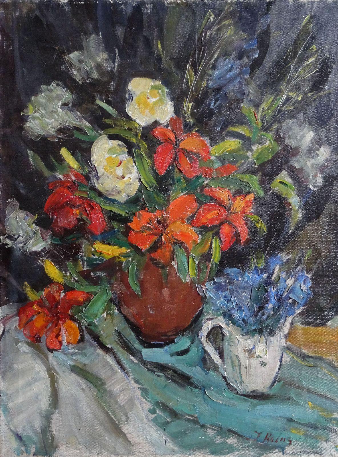 Red lilies. 1975. Oil on canvas, 79x59 cm