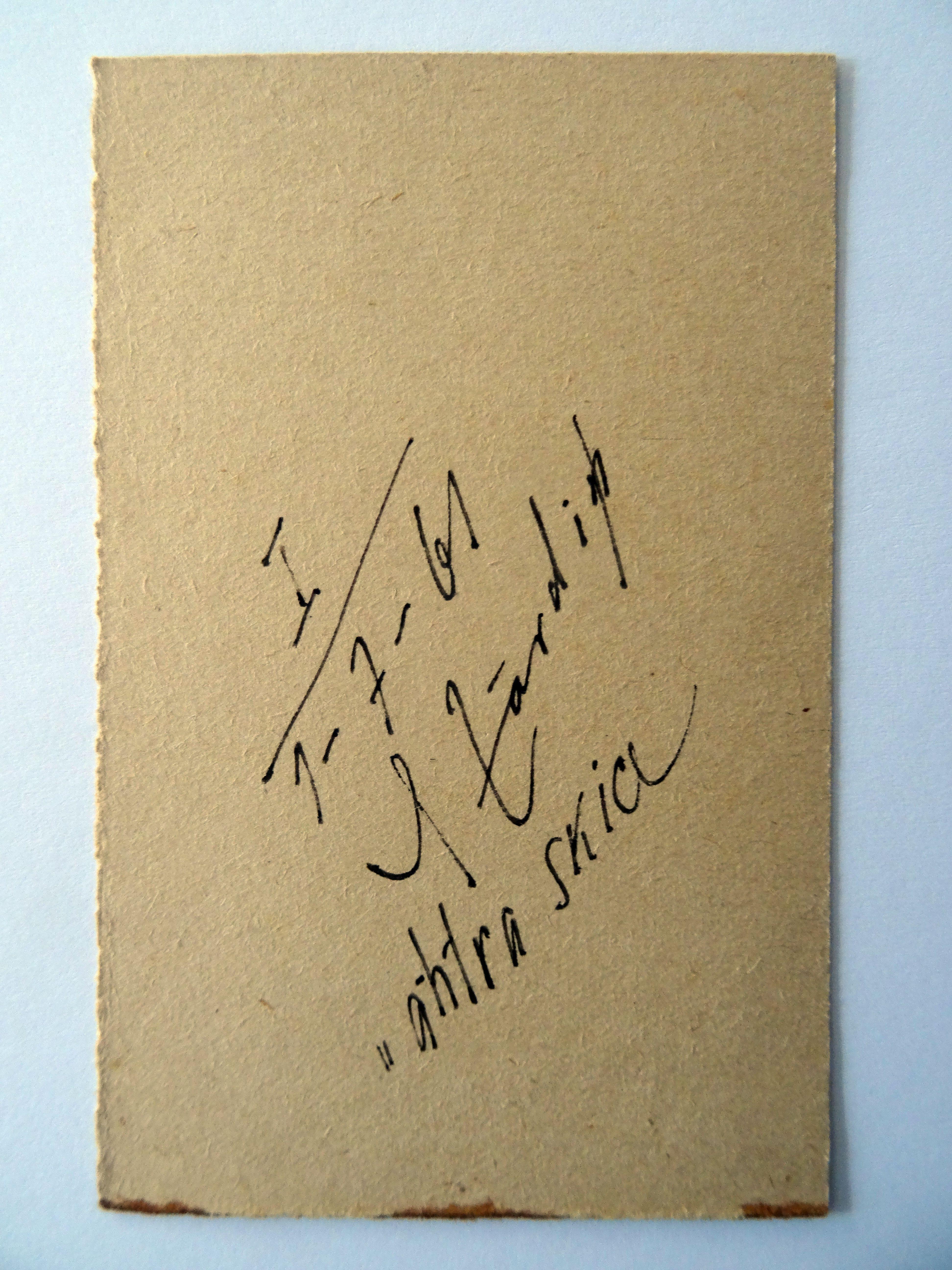 Alturas y boceto rápido. 1961. Papel, técnica mixta, 9, 5x6 cm; 9x6cm - Painting Moderno de Adolfs Zardins