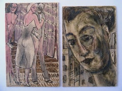 Heights & fast sketch. 1961. Paper, mixed media, 9, 5x6 cm; 9x6cm