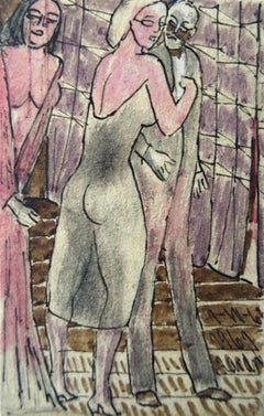 Heights & fast sketch. 1961. Paper, mixed media, 9, 5x6 cm; 9x6cm