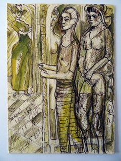 Youth. 1961. Paper, mixed media, 14x10 cm