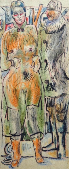 Mr Millerson with Mrs. 1959. Paper, mixed media, 16x6.5 cm