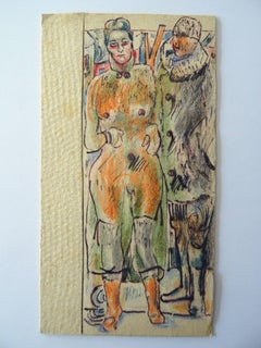 Mr Millerson with Mrs. 1959. Paper, mixed media, 16x6.5 cm