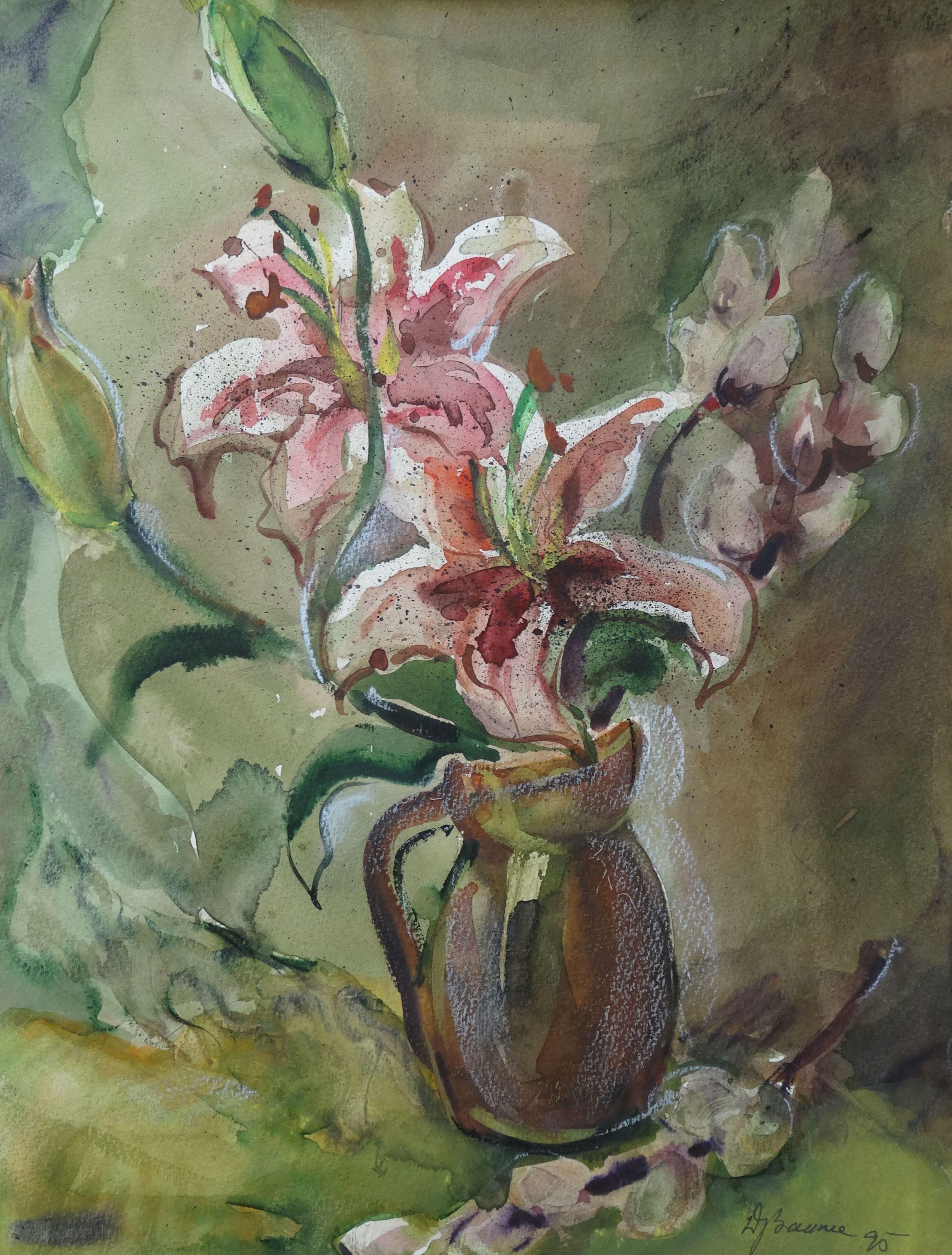 Lilies. 1995. Paper, watercolor, pastel, 47.5x34.5 cm