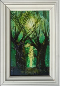 Willow. 1999, cardboard, oil, 22x14 cm