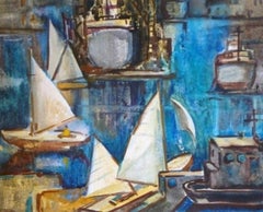 In port, 1971. Watercolor on paper, 57, 5x74 cm