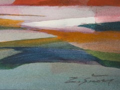 Fields, 2020. Paper, watercolor, 31 x 37, 5 cm