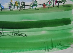 Fountain view. Tuileries garden. Paris. 2010. Watercolor on paper, 30x40 cm