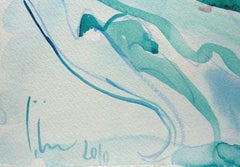 Flowers Luxembourg Garden Paris. 2010. Watercolor on paper, 26x50 cm