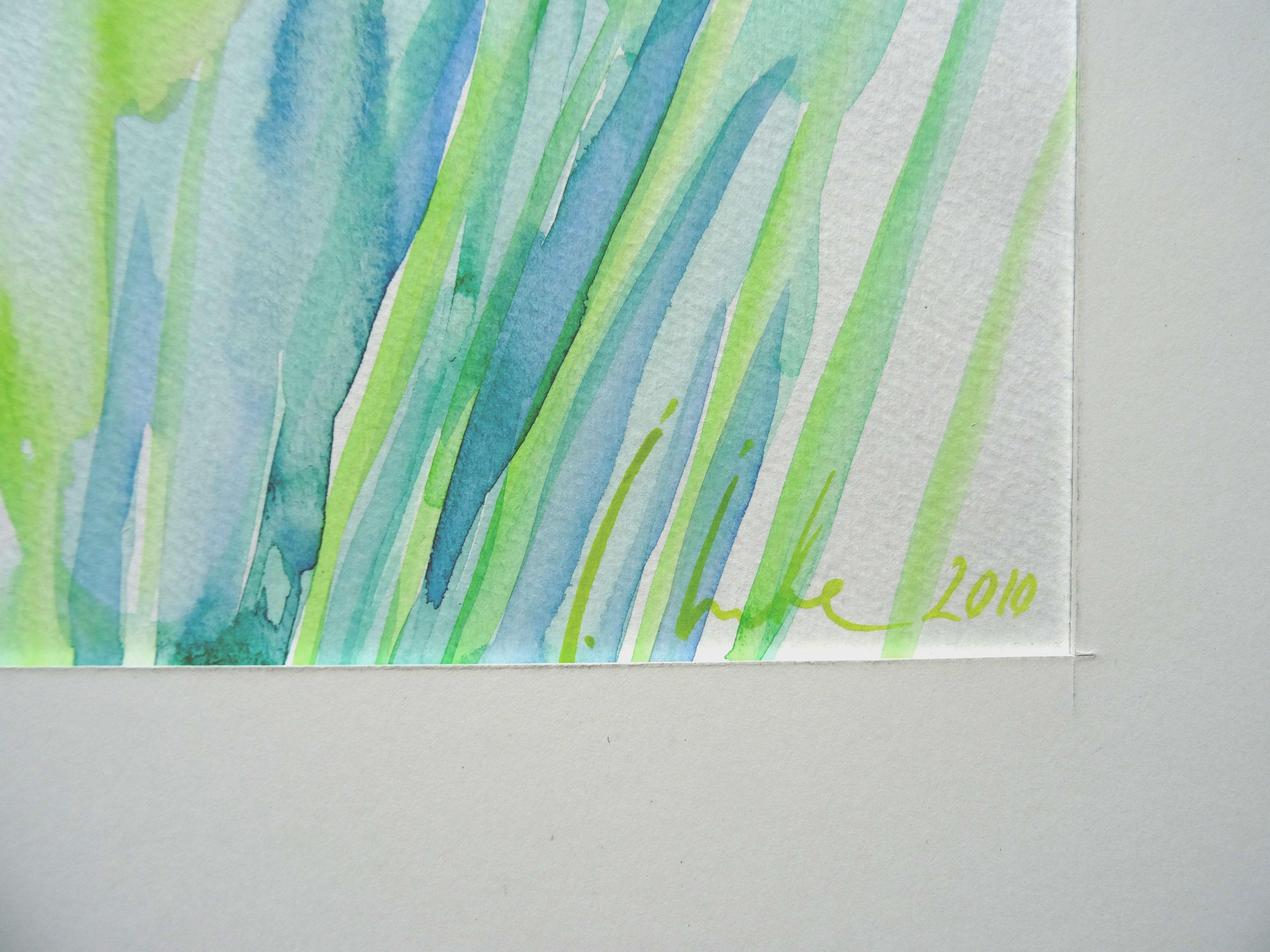 Jardín de Luxemburgo. 2010. Acuarela sobre papel, 26x50 cm - Art de Ingrida Irbe