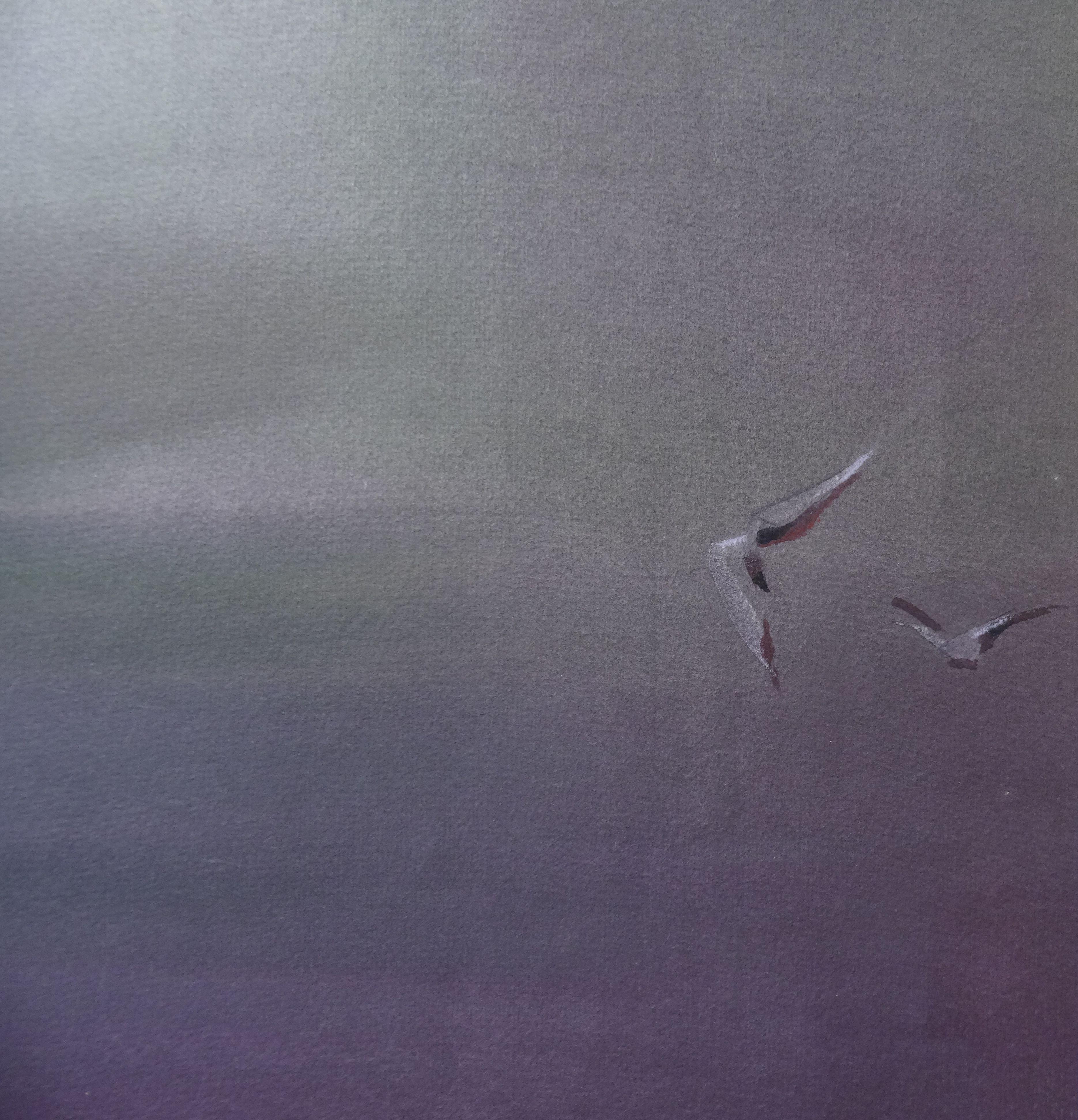 Avant la pluie. 2019. Aquarelle, papier, 87 x 58 cm - Painting de Zigmunds Snore 