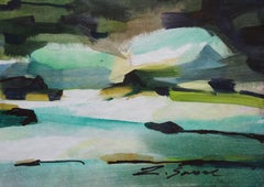 Mare d'inverno. 2020. Acquerello, carta, 60, 5 x 85 cm