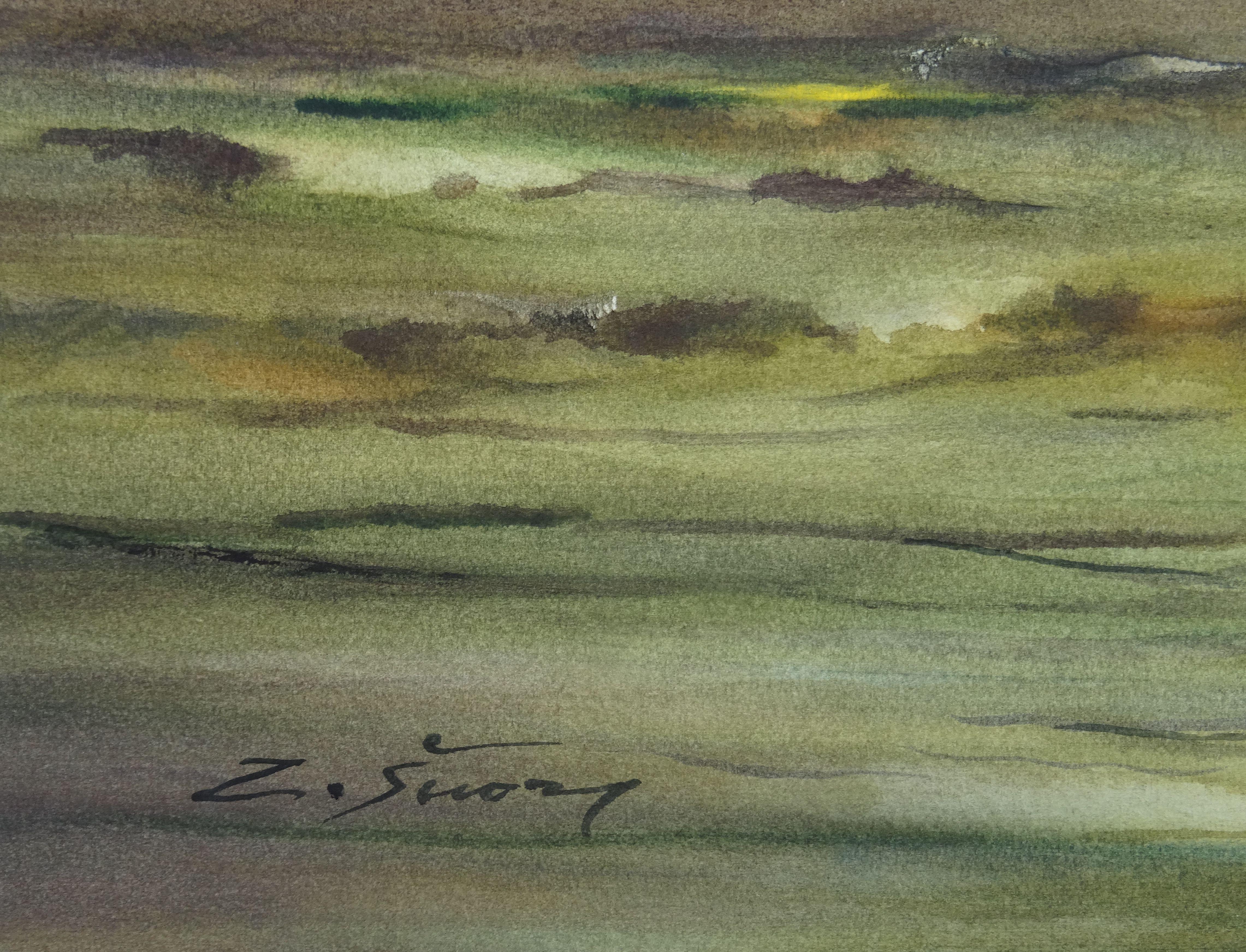 Morning at the sea. 2020. Watercolor, paper, 40 x 62 cm
Sea with waves in yellow colors

Zigmunds Šņore was born in 1942 in Latvia.  His works has been exhibited since 1969 and are held in private collections in Latvia, USA, Sweden, Australia and