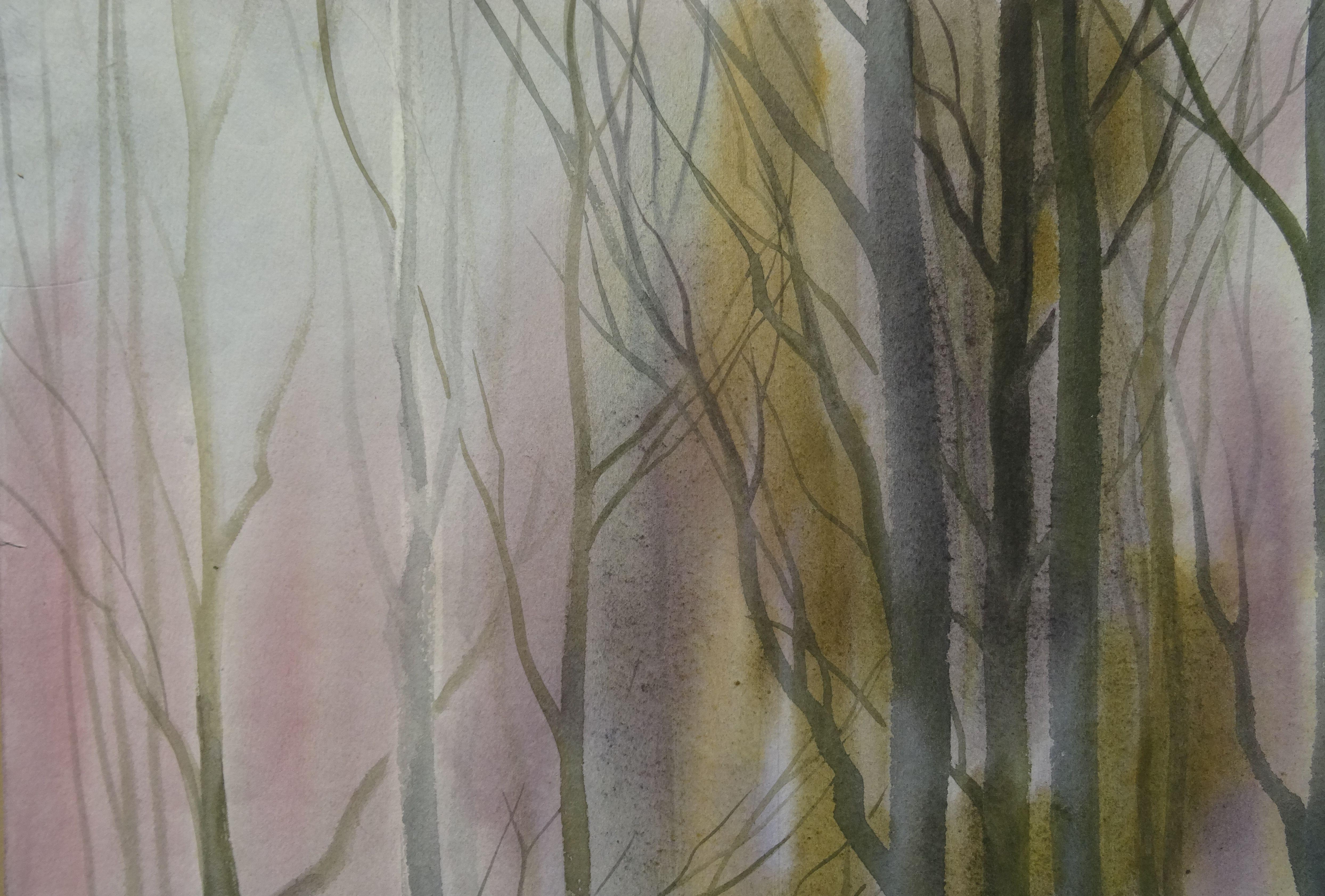 In early spring. Paper, watercolor, 59x69 cm
Landscape with trees in earth colors

Zigmunds Šņore was born in 1942 in Latvia.  His works has been exhibited since 1969 and are held in private collections in Latvia, USA, Sweden, Australia and Germany.