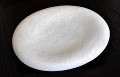 Musical plate with oriental ornament. 2011, porcelain, 4x33, 5x24, 5 cm