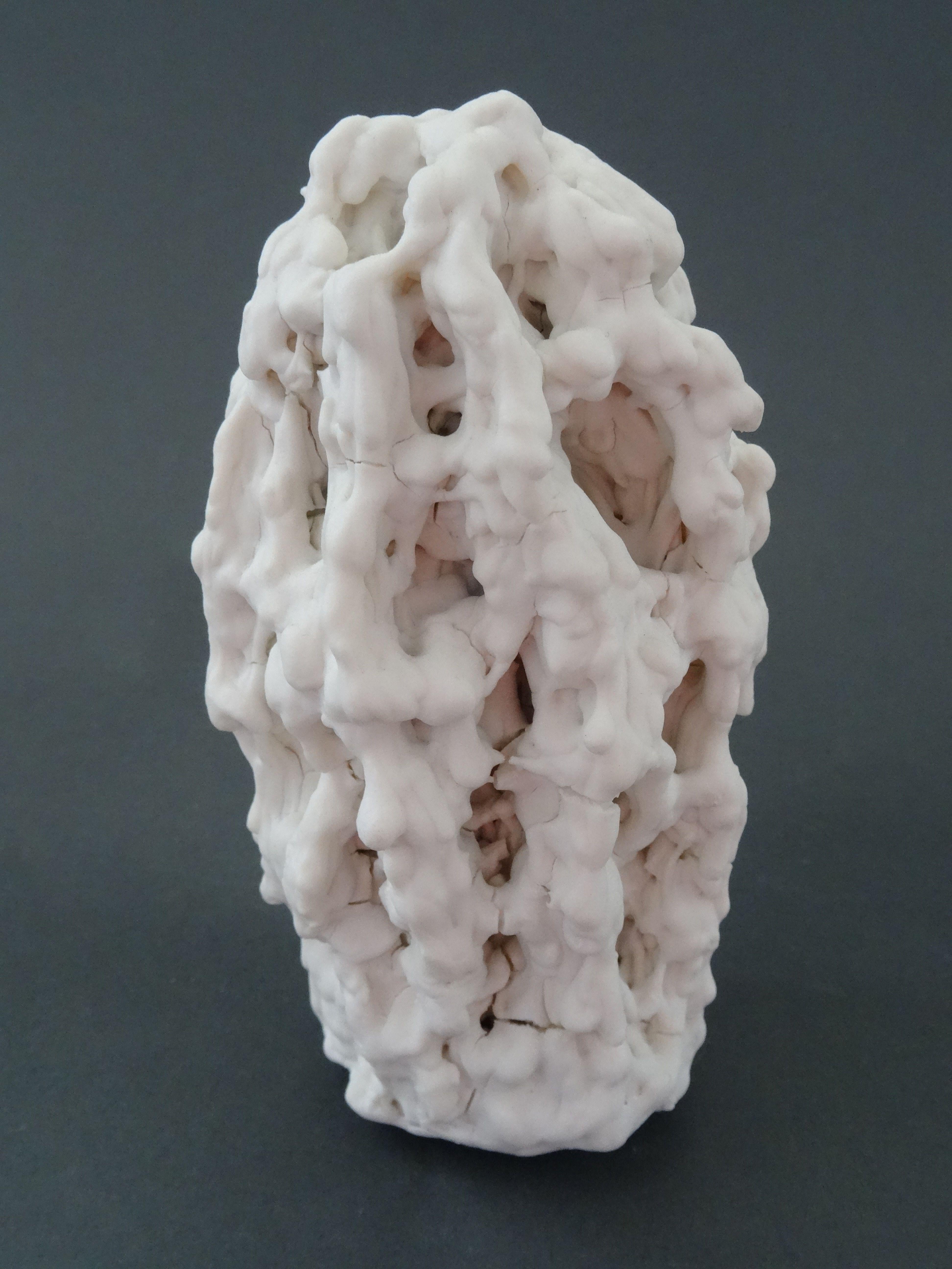 Drop. Small abstract sculpture from porcelain, h 12,5 cm