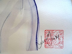 Cosa dirai? Disegno di nudo. 2021. Carta, tecnica mista, 70x48 cm