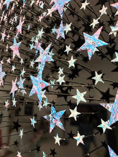 "Shooting Star", 3D Mixed Medium Metal Wall Sculpture