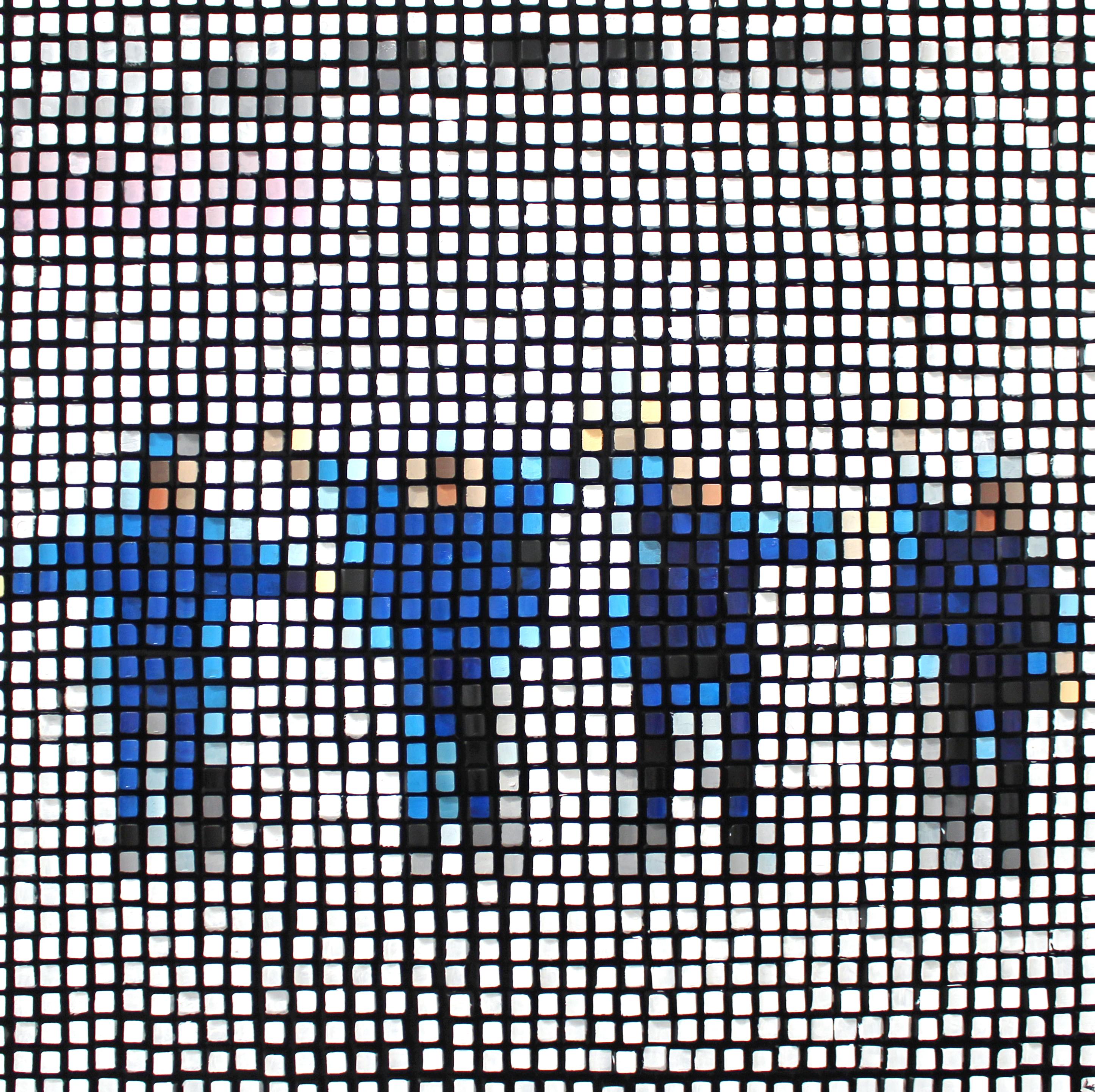 Pixel Remaster Series: Help! (The Beatles), Acrylic and Keyboard Keys on Panel - Mixed Media Art by Georges Monfils