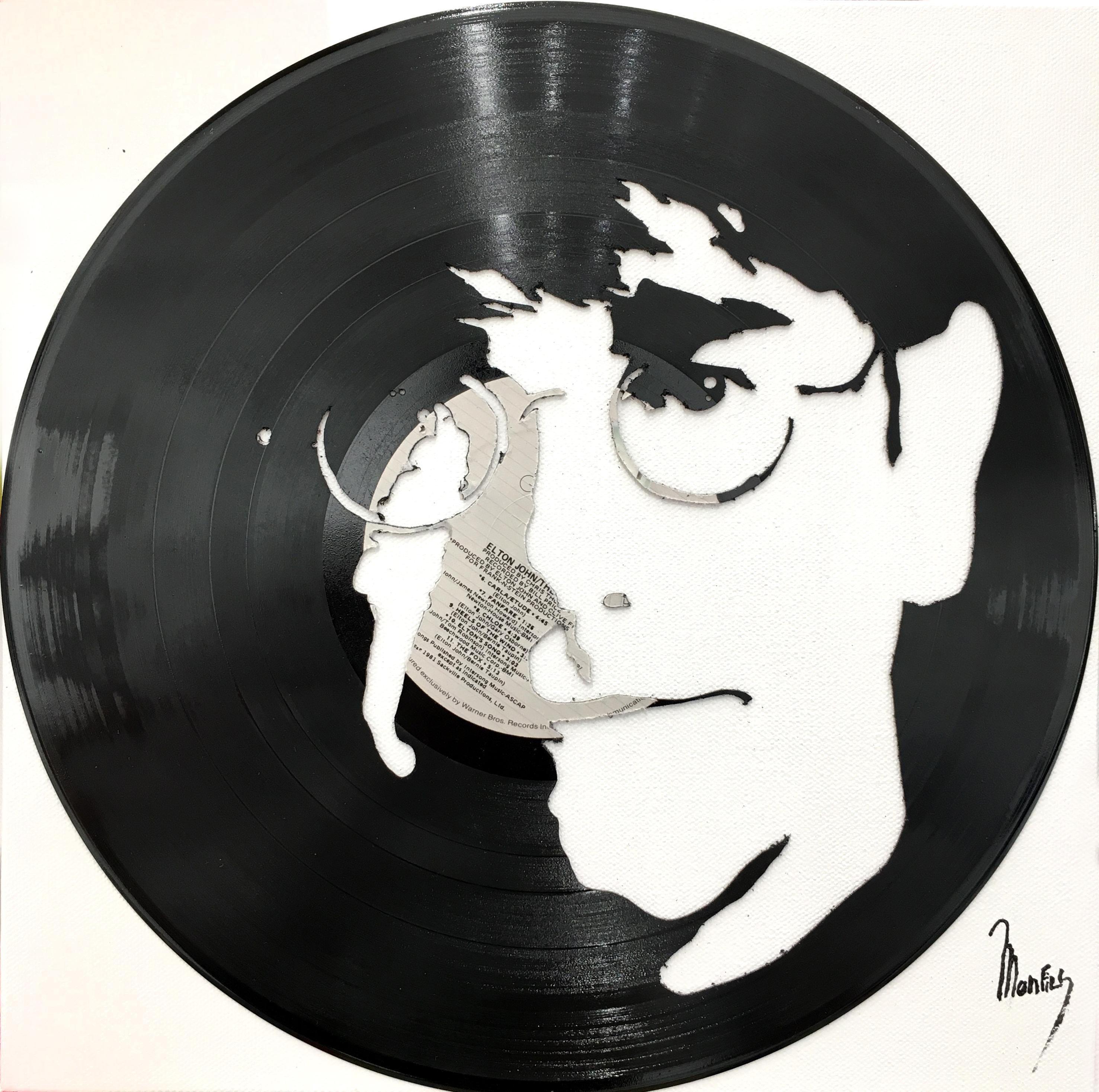 Elton John, Vinyl Records - Mixed Media Art by Georges Monfils