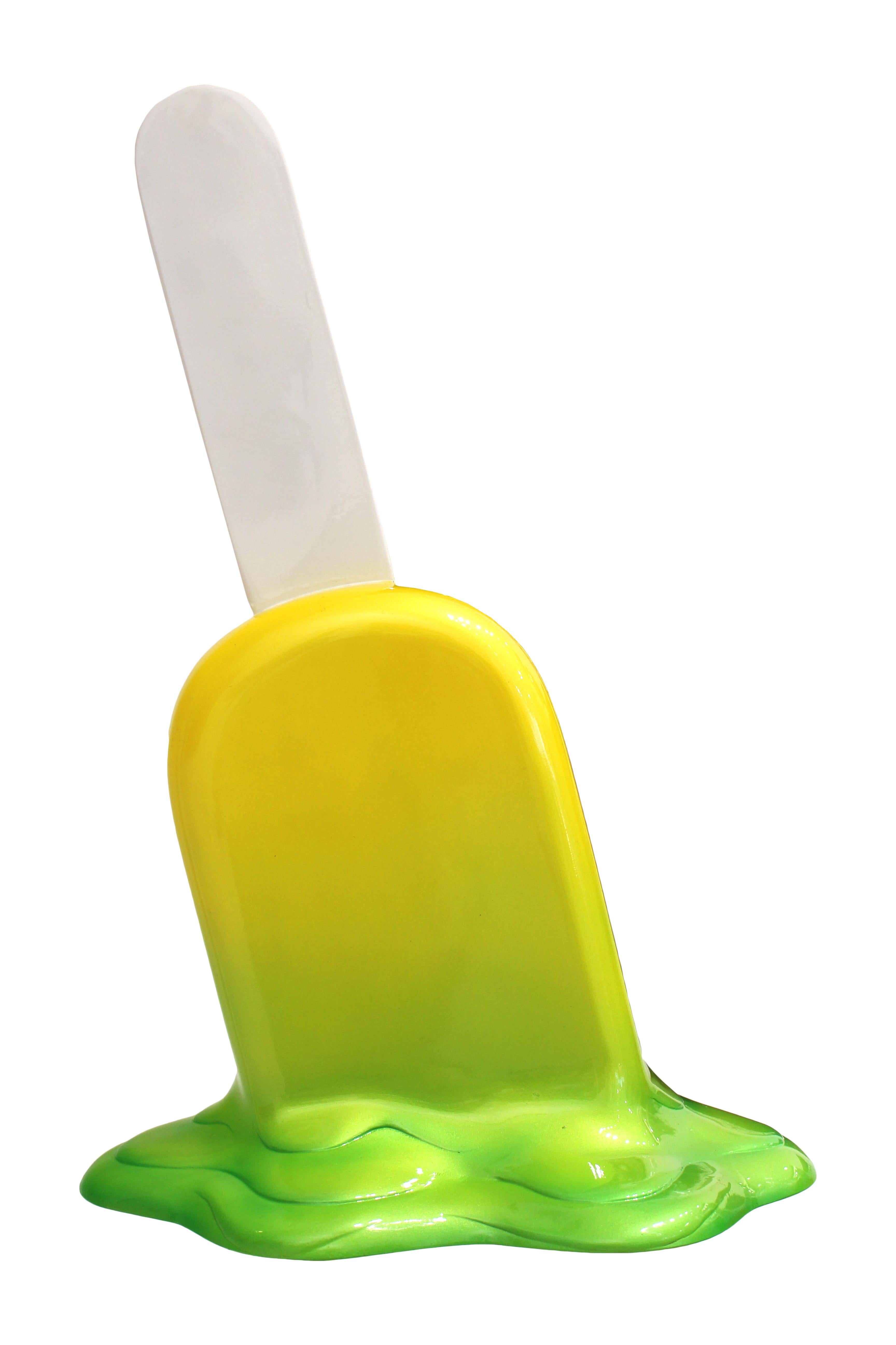 Popsicle – Yellow/Green Ombre - Sculpture by Elena Bulatova