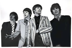 "Beatles", 3D Painted Metal Wall Sculpture 