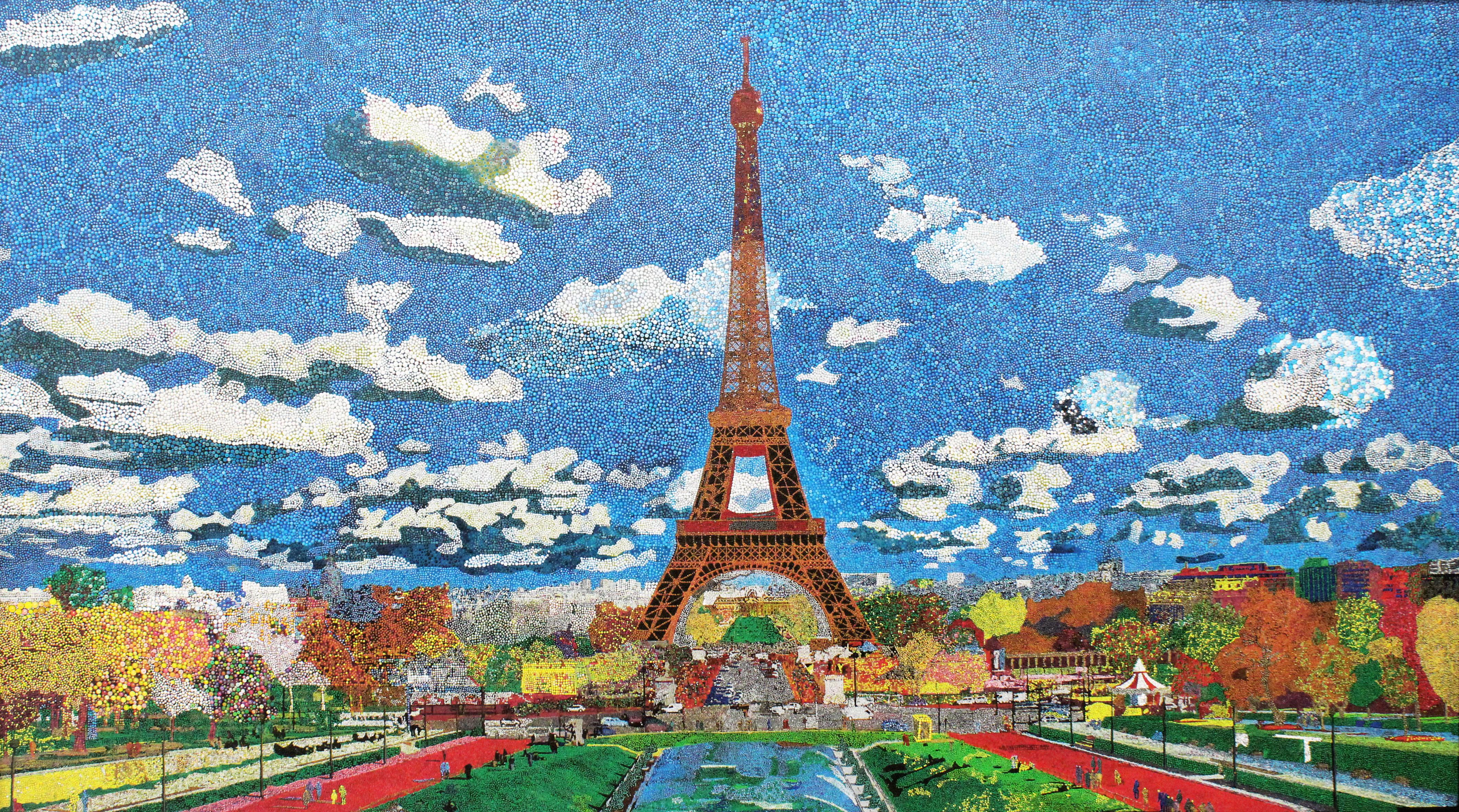 Paris, Acrylic on Canvas - Mixed Media Art by Ophear 