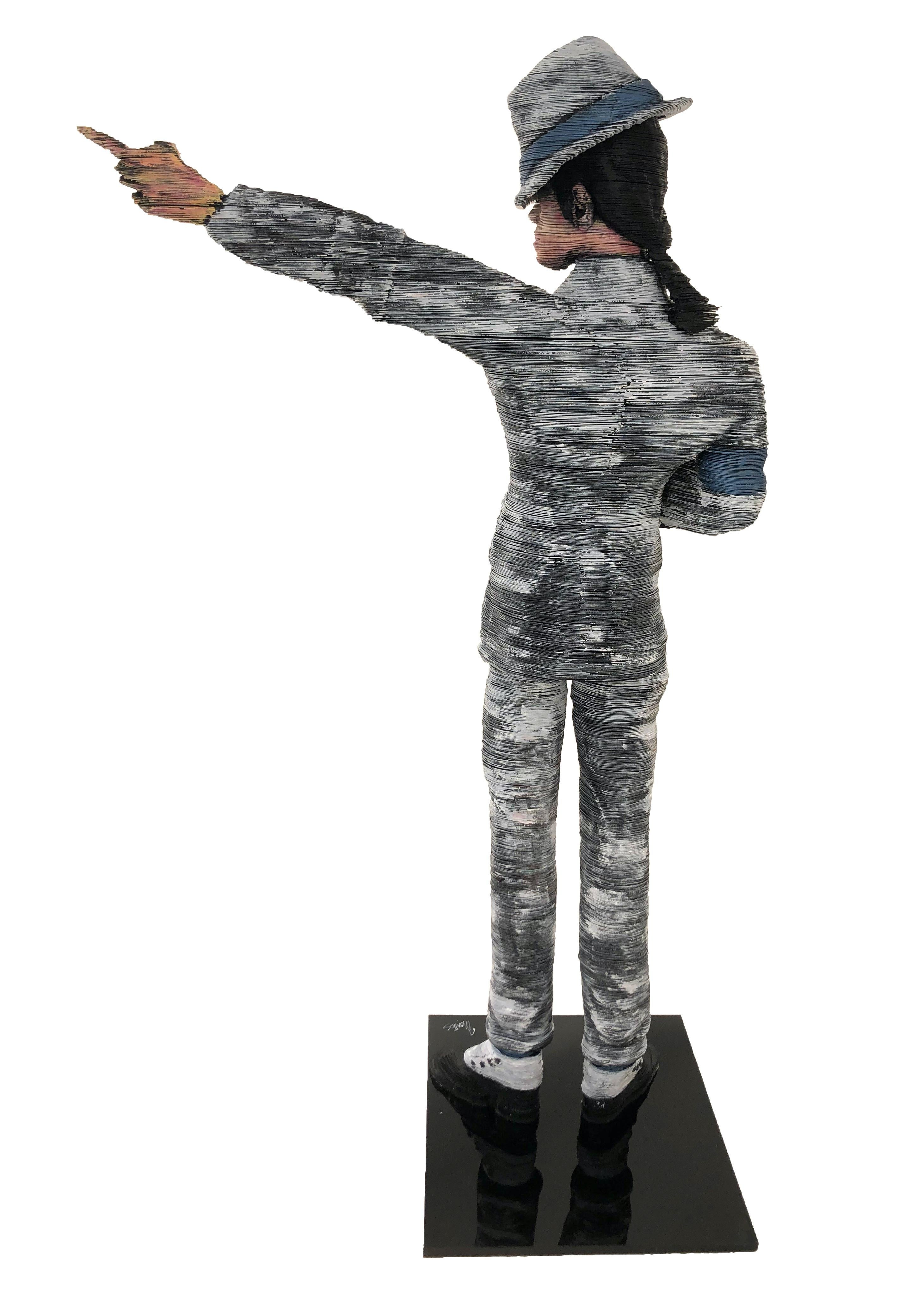 Michael Jackson, Dischi in vinile - Sculpture di Georges Monfils