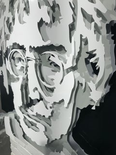 "John Lennon", 3D Painted Metal Wall Sculpture