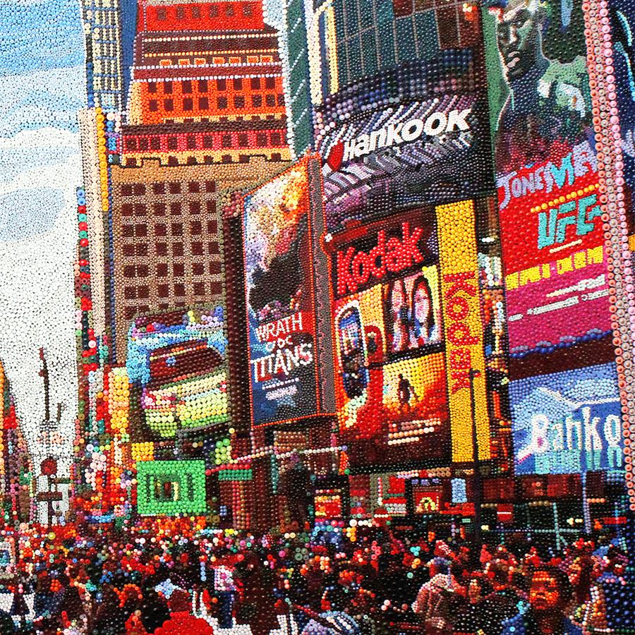 ''Times Square'' is a unique mixed medium acrylic on Canvas by Ophear. The artwork comes with a certificate of authenticity. This piece is signed and comes ready hang.  

OPHEAR is an American artist that lives and works in Israel. He channels his